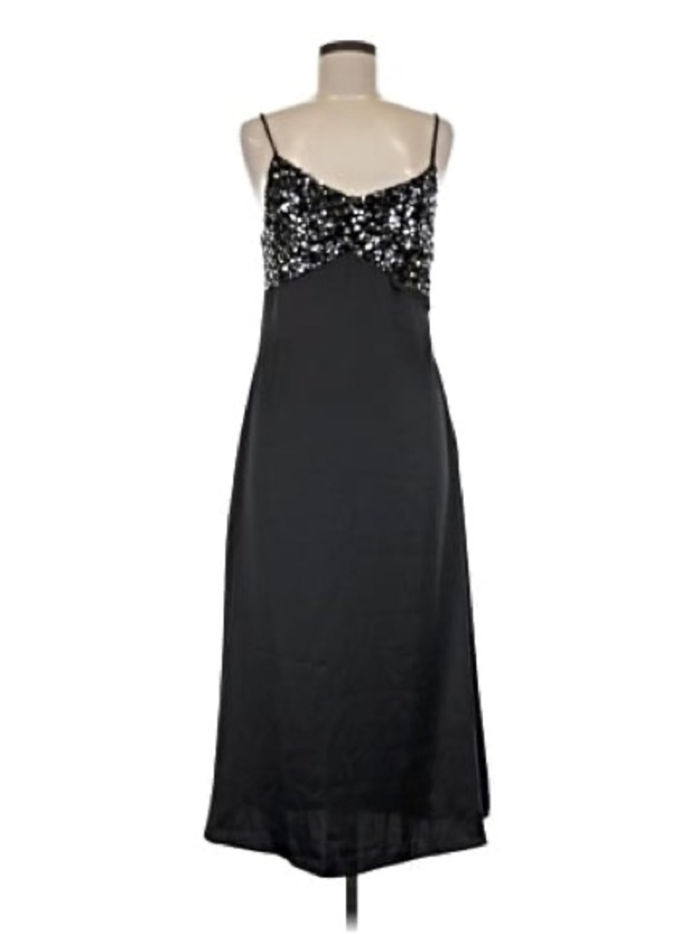 HOUSE OF HARLOW 1960 NWT Black Sequin Midi Cocktail Dress